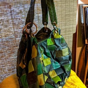 Green Patchwork Purse